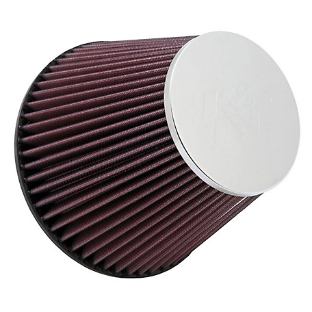 K&N Universal Air Filter: Flange Diameter: 6 In, Filter Height: 6 In, Flange Length: 0.625 In, Shape: Round Tapered, RF-1048