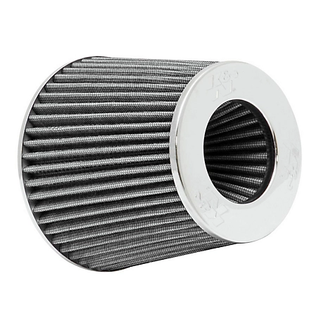 K&N Universal Air Filter: Flange Diameter: 4 in., Filter Height: 5.5 in., Flange Length: 1.1 in., Shape: Round, RG-1001WT