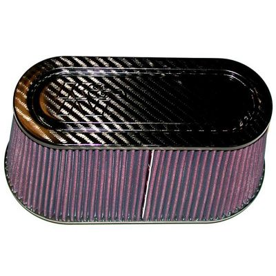 K&N Universal Oval Straight Air Filter, 3.8 in. x 0.9 in. FLG