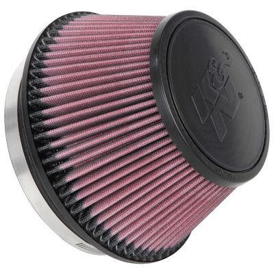 K&N Universal Air Filter: Flange Diameter: 6 In, Filter Height: 4.0 In, Flange Length: 1 In, Shape: Round Tapered, RU-1009