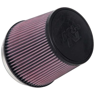 K&N Universal Air Filter: Flange Diameter: 6 In, Filter Height: 6.5 In, Flange Length: 1 In, Shape: Round Tapered, RU-1014