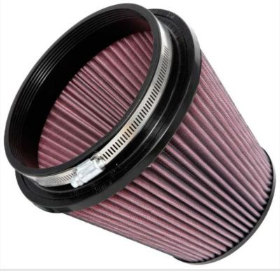 Image showing 5 th K&N 6.5 in. Universal Round Tapered Air Filter, 6 in. x 1 in. FLG, RU-1042