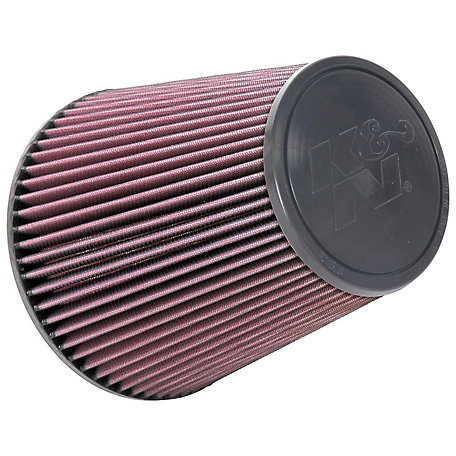 K&N Universal Air Filter: Flange Diameter: 6 In, Filter Height: 8 In, Flange Length: 0.625 In, Shape: Round, RU-1044XD