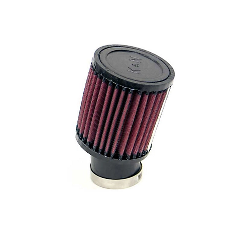 K&N Universal Air Filter: Flange Diameter: 1.9375 In, Filter Height: 4 In, Flange Length: 2 In, Shape: Round, RU-1400