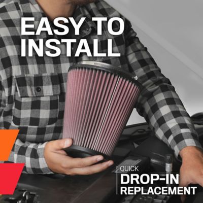 Image showing  4 in. Universal Round Air Filter, 1.9375 in. x 2 in. FLG