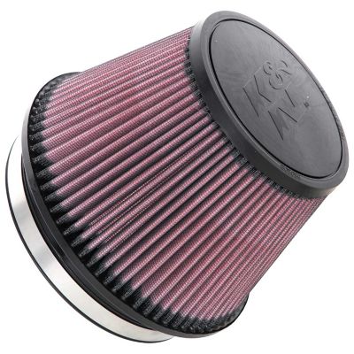 K&N 5 in. Universal Round Tapered Air Filter, 6 in. x 1 in. FLG
