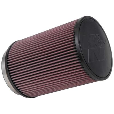 K&N Universal Air Filter: Flange Diameter: 5 In, Filter Height: 9 In, Flange Length: 1 In, Shape: Round, RU-3020