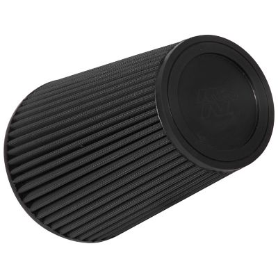 K&N Universal Air Filter: Flange Diameter: 5 In, Filter Height: 8.7 In, Flange Length: 1 In, Shape: Round Tapered RU-3107HBK
