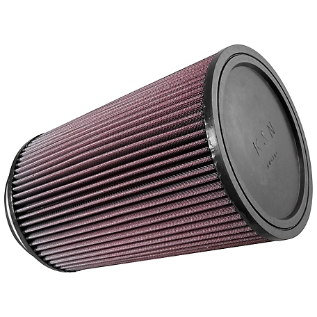 K&N Universal Air Filter: Flange Diameter: 5 In, Filter Height: 10 In, Flange Length: 1 In, Shape: Round, RU-3220