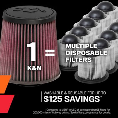 Image showing  6.7 in. Universal Round Tapered Air Filter, 3 in. x 1.7 in. FLG