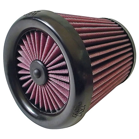 K&N Universal Air Filter: Flange Diameter: 2.4 In, Filter Height: 6.1 In, Flange Length: 0.8 In, Shape: Round, RX-3810XD