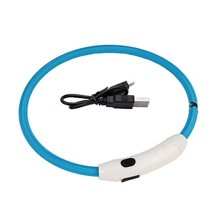 Coastal Pet Coastal USB Light-Up Neck Ring, Blue, 24" Maximum