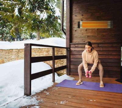 Image showing  5,200 BTU Electric Infrared Heater with Thermostat, 1,500W