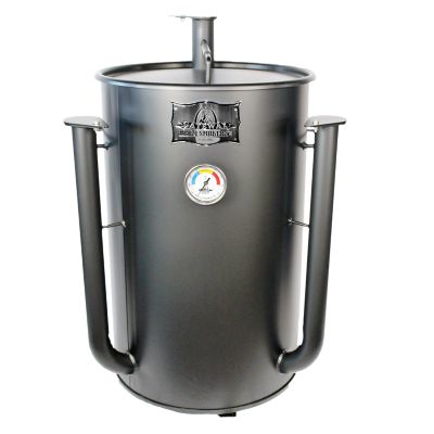 Gateway Drum Smokers 924 sq. in. Straight Up 30G Drum Charcoal Smoker, Matte Charcoal