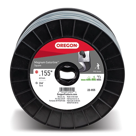 Oregon Magnum Gatorline Square Trimmer Line, .155 in. x 246 ft., Fits Remington Rm1159 and Many Others, 22-855
