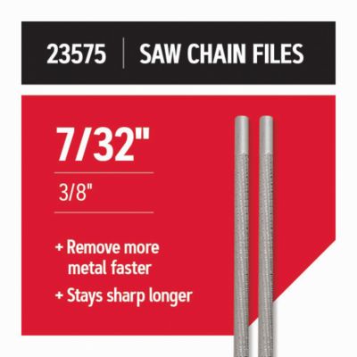 Image showing  Round Saw Chain Files for 3/8 in. and 0.404 in. Pitch Saw Chain, 7/32 in., 2-Pack