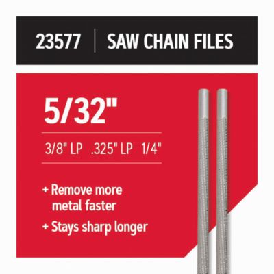 Image showing  Round Saw Chain Files for 3/8 in. Low-Profile and 1/4 in. Pitch Saw Chain, 5/32 in., 2-Pack