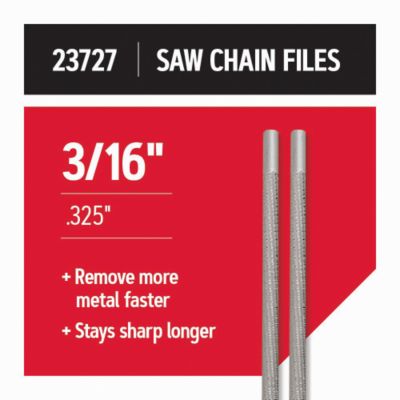 Image showing  3/16 in. Round Saw Chain Files for Sharpening 0.325 in. Pitch Saw Chain, 2-Pack