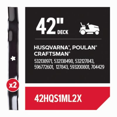 Image showing  42 in. Mulching Lawn Mower Blades for Husqvarna and Craftsman Riding Mowers, 2 pk.