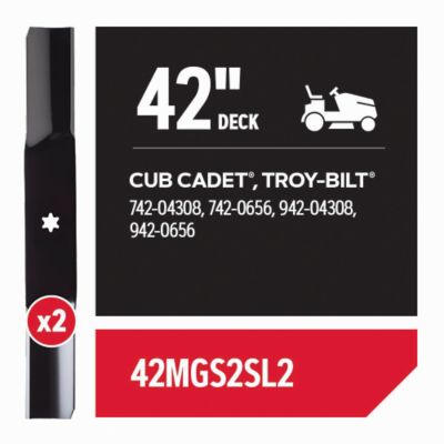 Image showing  42 in. Lawn Mower Blades for Cub Cadet and Troy-Bilt Riding Mowers, 2-Pack