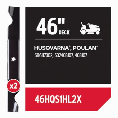 Image showing  46 in. Lawn Mower Blades for Husqvarna and Poulan Riding Mowers, 2 pk.