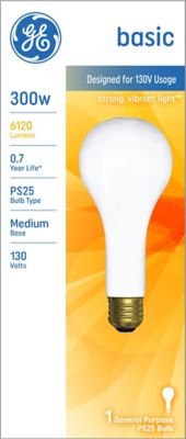 GE 300W 130V Basic Incandescent Light Bulb