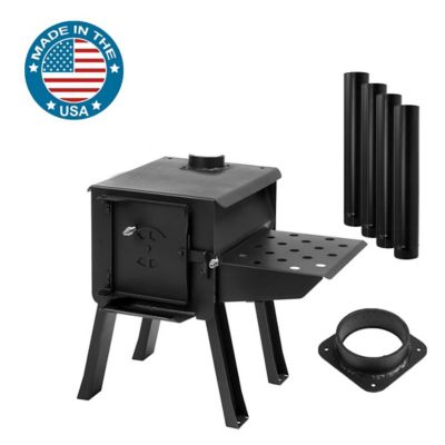 US Stove Barrel Camp Stove Kit atUS Stove Barrel Camp Stove Kit at  