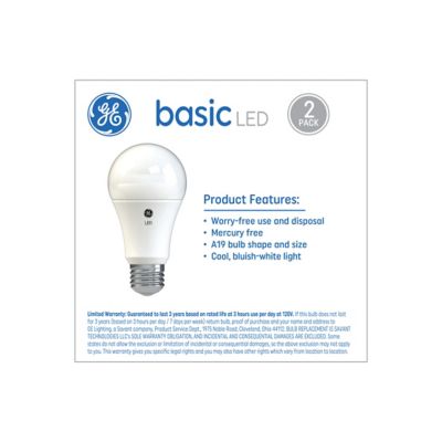 Image showing  100 Watt Equivalent 1,490-Lumen A19 General Purpose LED Light Bulbs, Daylight, 5,000K, 2-Pack