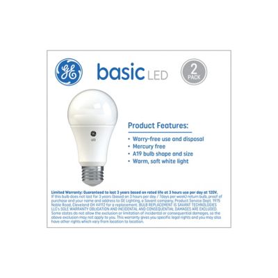 Image showing  100 Watt Equivalent 1,490-Lumen A19 General Purpose LED Light Bulbs, Soft White, 2,700K, 2-Pack