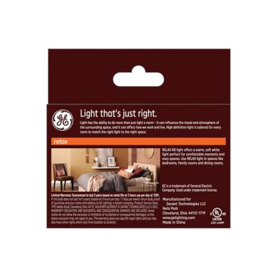 Image showing  40 Watt Equivalent 360-Lumen Relax HD Light LED Light Bulbs, Clear Globe, 2,700K, 2-Pack