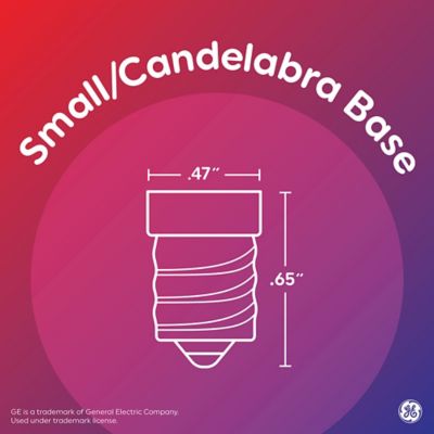 Image showing 6 th GE 40 Watt Equivalent 350-Lumen G16 Clear Globe LED Decorative Light Bulbs, Soft White, 2,700K, 2-Pack