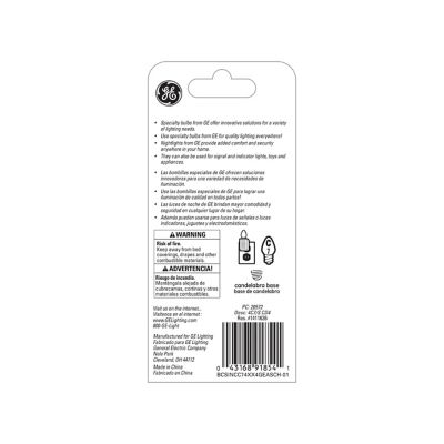 Image showing  4W 16-Lumen Incandescent Night Light Replacement Bulbs, 4-Pack