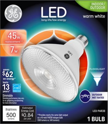 GE LED Floodlight Bulb, 45 Watt Replacement, Warm White, PAR38 Indoor/Outdoor Floodlight