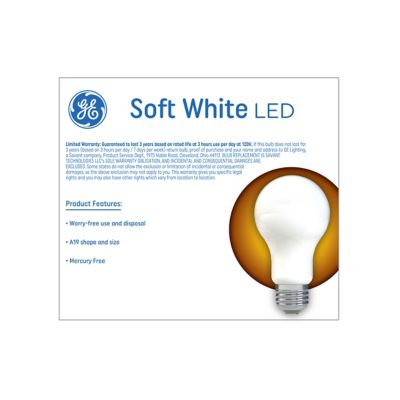 Image showing  100 Watt Equivalent 1,520-Lumen A19 General Purpose LED Light Bulbs, Soft White, 2,700K, 2-Pack