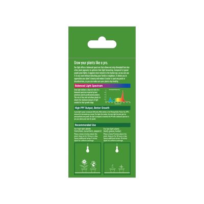 Image showing  Grow LED Light Bulb for Seeds and Greens, A19 Plant Light Bulb, Balanced Light Spectrum