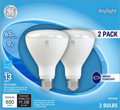 GE LED Floodlight Bulbs 65 Watts Replacement Daylight BR30