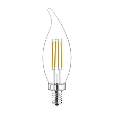 Image showing  60 Watt Equivalent 500-Lumen LED Decorative Light Bulbs, Soft White, 2,700K, Small Base, 2-Pack