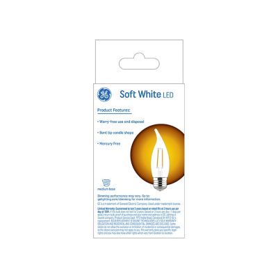 Image showing  40 Watt Equivalent 320-Lumen LED Decorative Light Bulbs, Soft White, 2,700K, Medium Base, 2-Pack