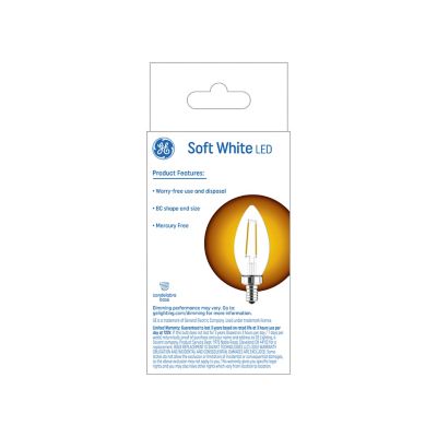 Image showing  40 Watt Equivalent 320-Lumen LED Decorative Light Bulbs, 2,700K, Small Base, 2-Pack
