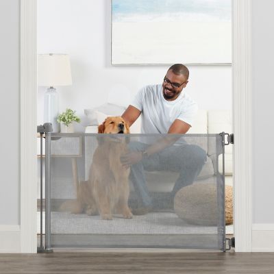 Fabric dog gate best sale