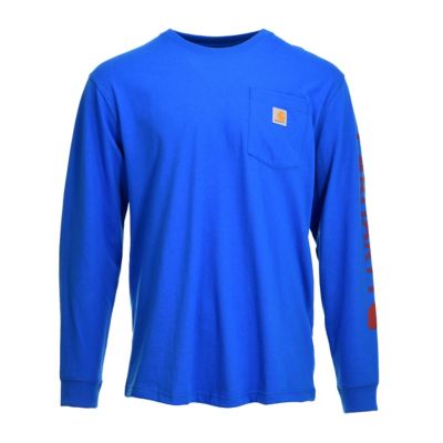 Carhartt Men's Loose Fit Heavyweight Logo Graphic Long-Sleeve Work Pocket T-Shirt