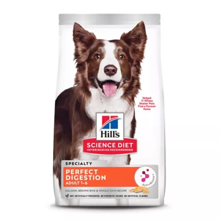 Hill's Science Diet Adult Perfect Digestion Salmon Whole Oats and Brown Rice Dry Dog Food Recipe 22 lb Bag Dry Dog Food