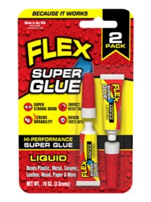 Flex Seal Super Glue Liquid 2 x 3 Tube, SGLIQ2X3