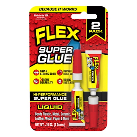 Flex Seal Super Glue Liquid 2 x 3 Tube, SGLIQ2X3