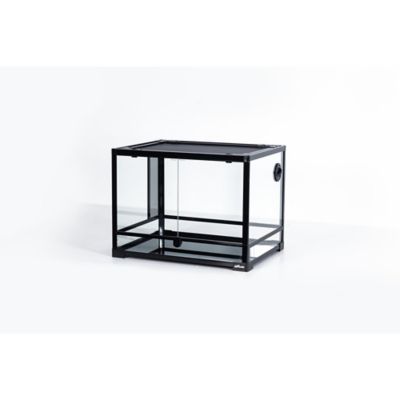 Image showing  Vertical Glass Terrarium with Double Hinged Doors, Mesh Top and Waterproof Base, 18 in. x 18 in. x 24 in.