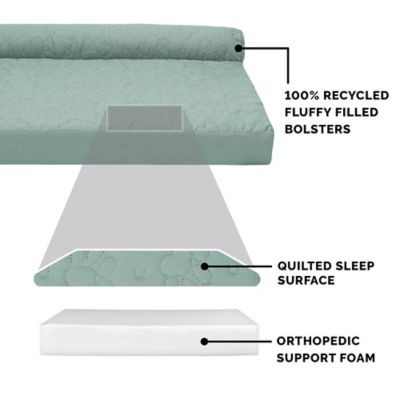 Image showing  Paw-Quilted Full Support Orthopedic Deluxe L-Chaise Dog Bed