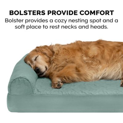 Image showing  Paw-Quilted Full Support Orthopedic Deluxe L-Chaise Dog Bed