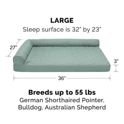 Image showing 6 th FurHaven Paw-Quilted Full Support Orthopedic Deluxe L-Chaise Dog Bed