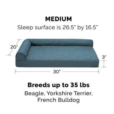 Image showing 6 th FurHaven Paw-Quilted Full Support Orthopedic Deluxe L-Chaise Dog Bed
