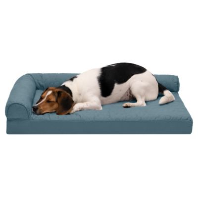 Image showing 9 th FurHaven Paw-Quilted Full Support Orthopedic Deluxe L-Chaise Dog Bed